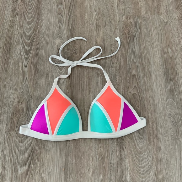 PINK VICTORIA SECRET Triangle Bikini Top Size M - Picture 1 of 5